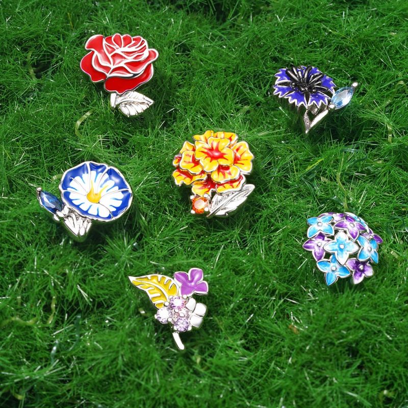 Gnoce Birthday Flower Series Morning Glory Stud Earrings_3