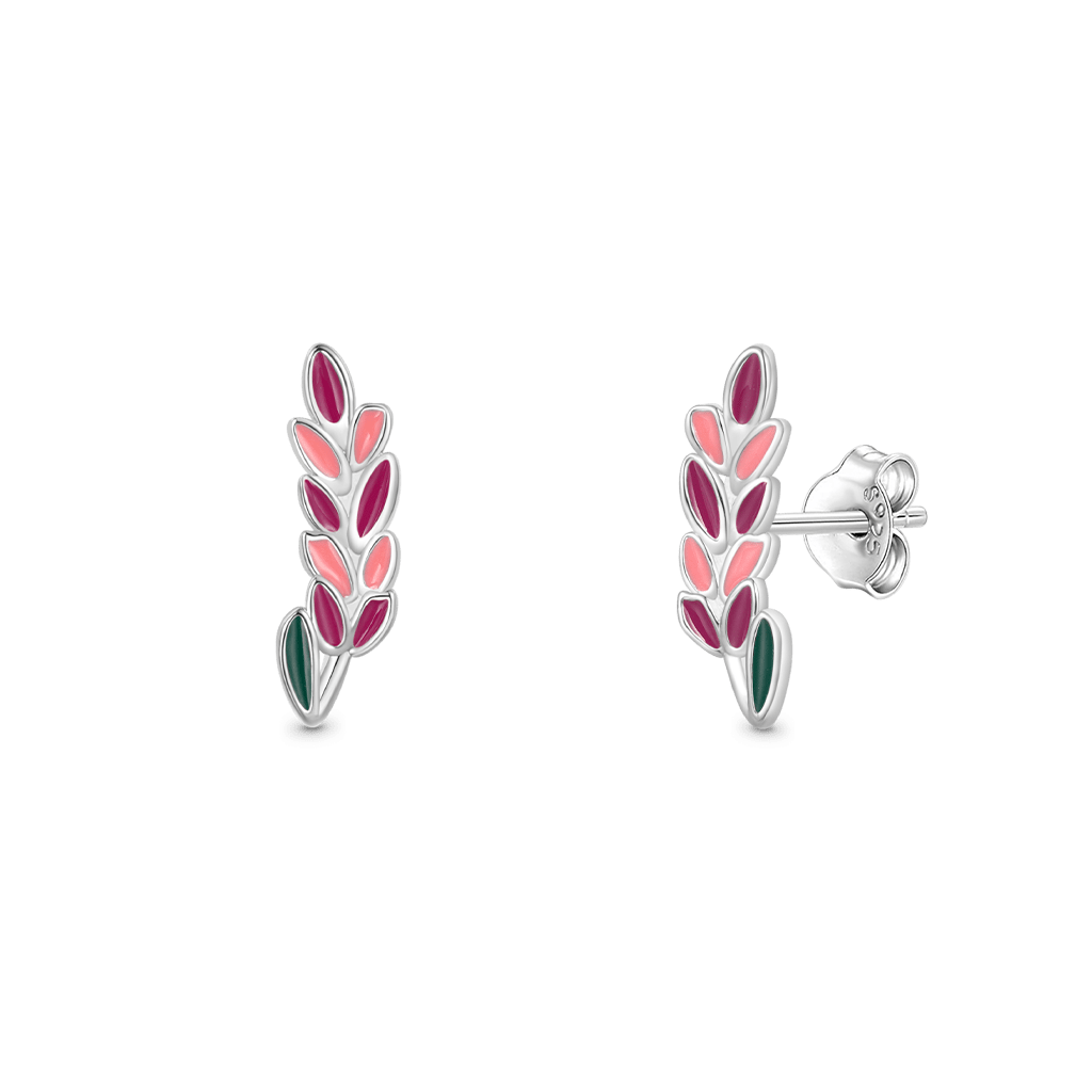 Gnoce Birthday Flower Series Lavender Stud Earrings_2
