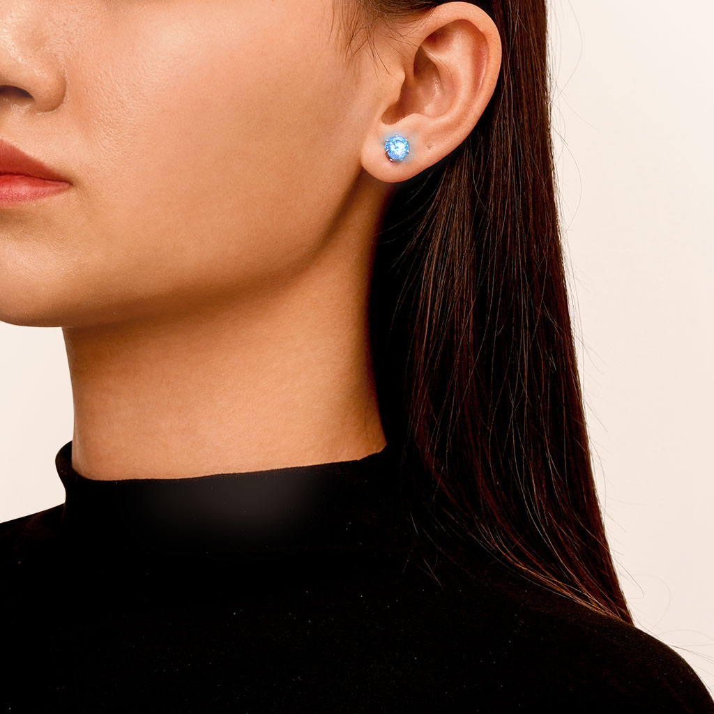 Gnoce Blue Party Light-up LED Stud Earring_6