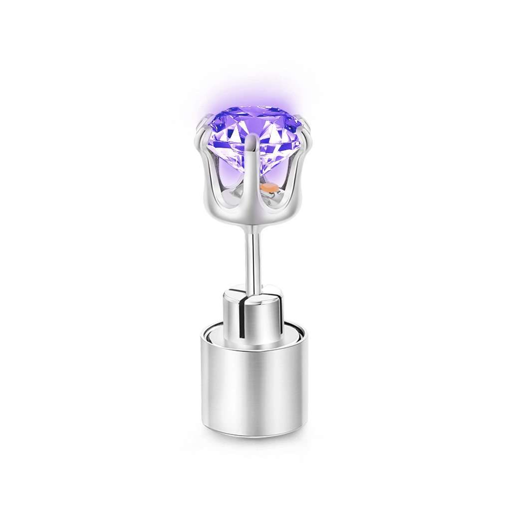Gnoce Purple Party Light-up LED Stud Earring_2