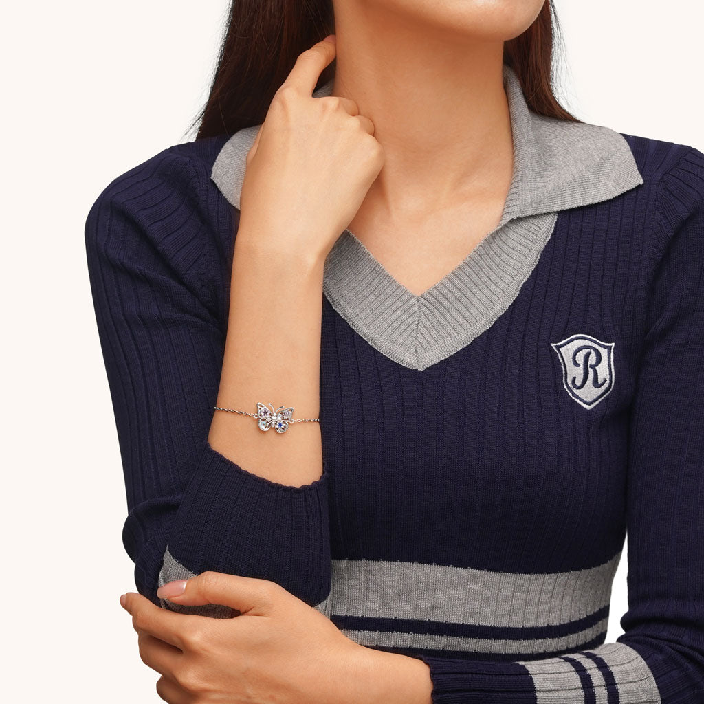 Gnoce Adjustable Flying Butterfly Bracelet_3