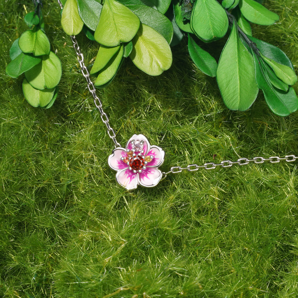 Gnoce Adjustable Pink Sakura Bracelet_2