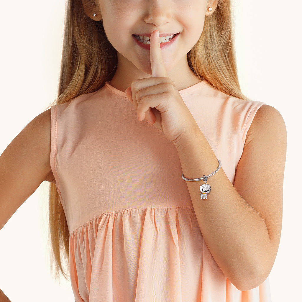 Gnoce Bichon Puppy Pendant Dangle Charm Sterling Silver_3