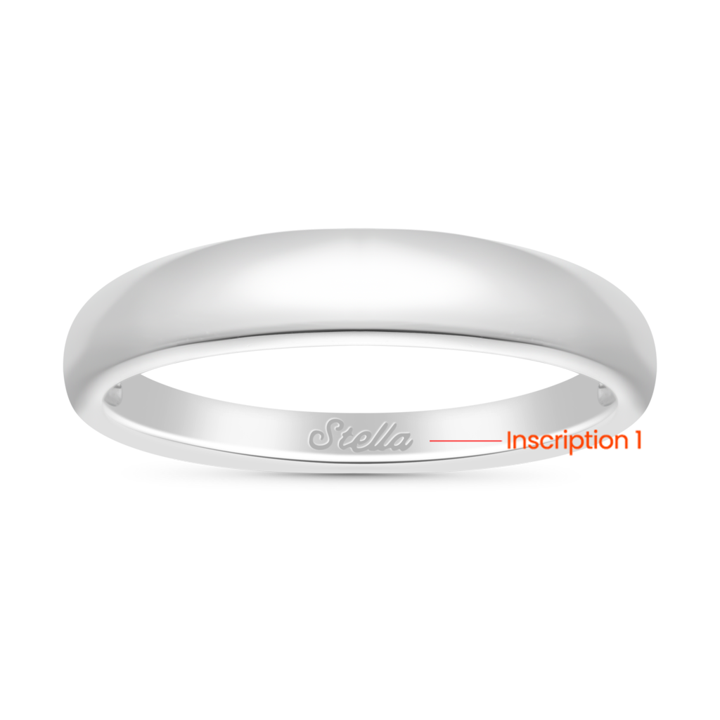Gnoce Sterling Silver Engravable Plain Ring_2
