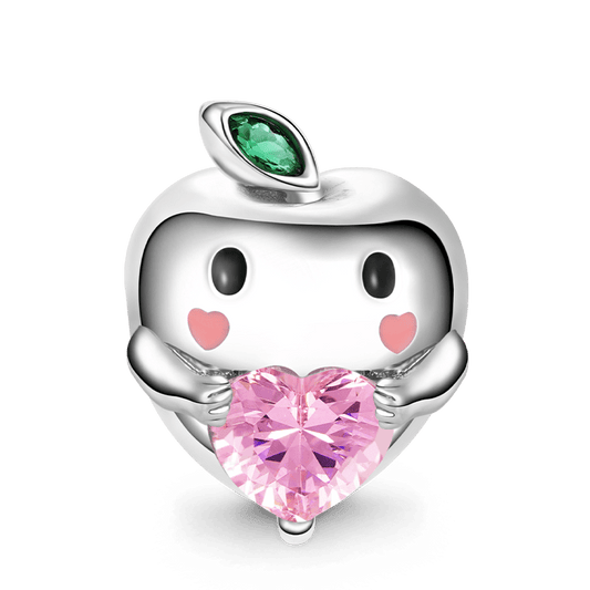 Gnoce Fruit Peach Embraces Heart Gem Charm_1