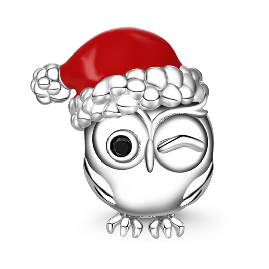 Gnoce Owl with Santa Hat Gift Charm_1