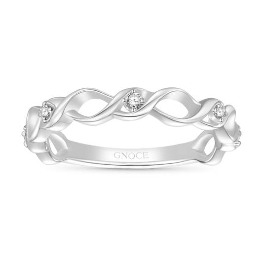 Gnoce Eternity Anniversary Twist Band Ring_1