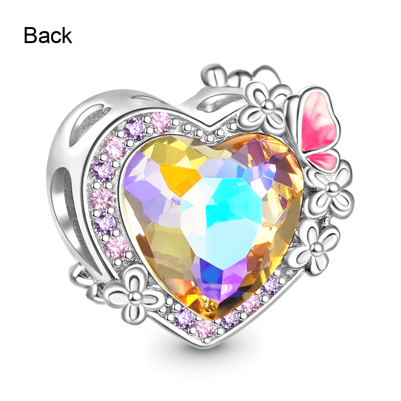 Gnoce Sparkling Hydrangea Heart Charm_2