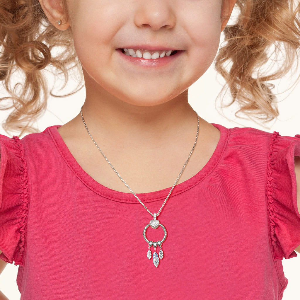 Openable O Pendant with Personalized Feathers Dangle Necklace 925 Sterling Silver_6