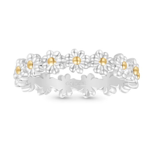 Gnoce White Small Daisy Ring_1