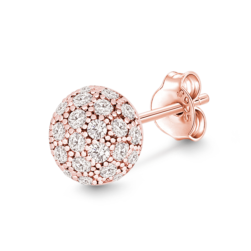 Gnoce "Someone Like You" Sterling Silver Basic Stud Earring 18k Rose Gold Plated_2