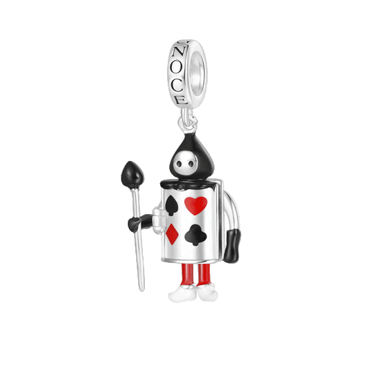 Gnoce Openable Red Heart Playing Card Soldiers Pendant Dangle Charm_1