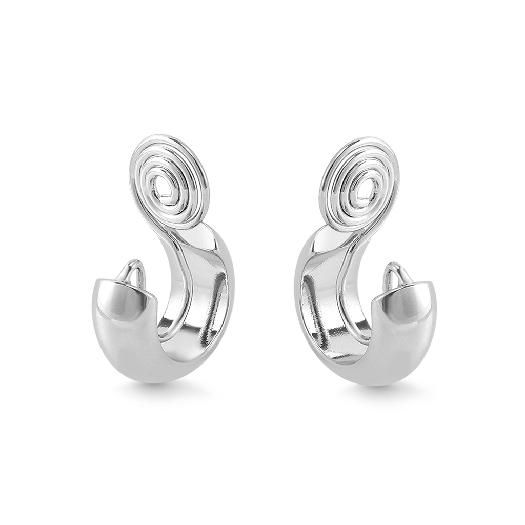 Gnoce Simple Huggie Gold Clip On Earrings_3