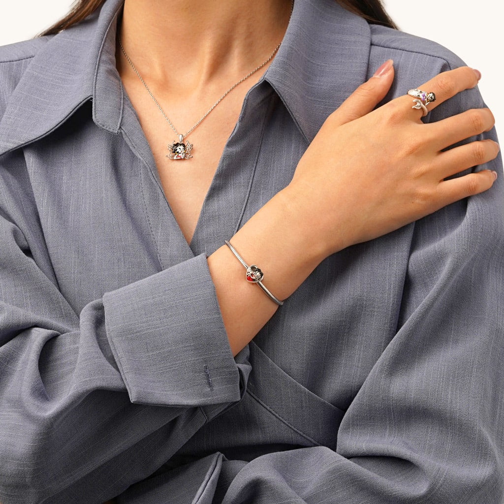 Gnoce Betty Boop Wings Necklace_4