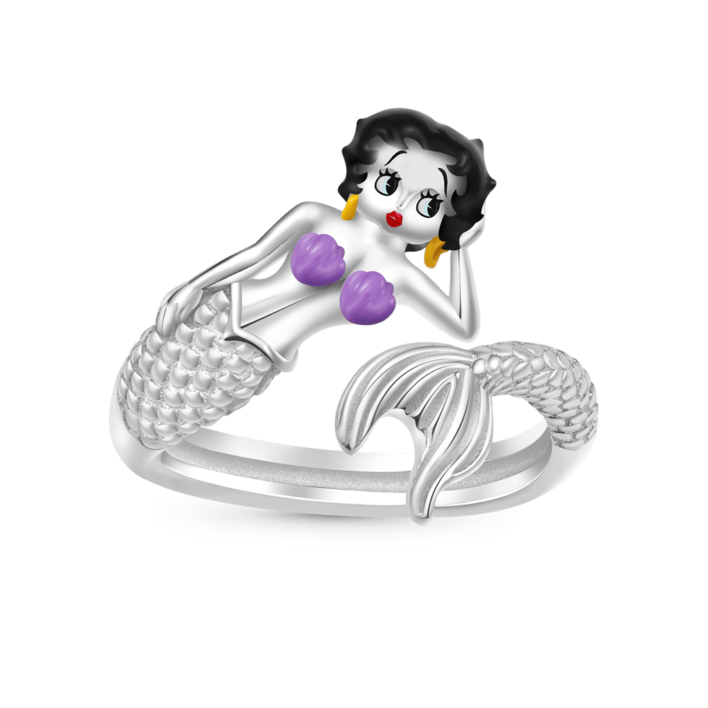 Gnoce Mermaid Betty Boop Open Ring_1