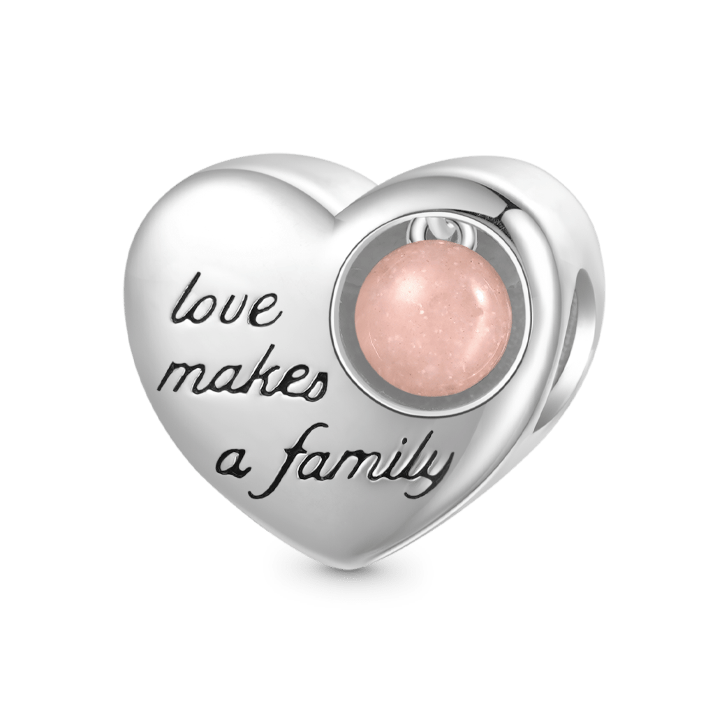 Gnoce "love makes a family" Heart Glow-in-the-Dark Charm_2