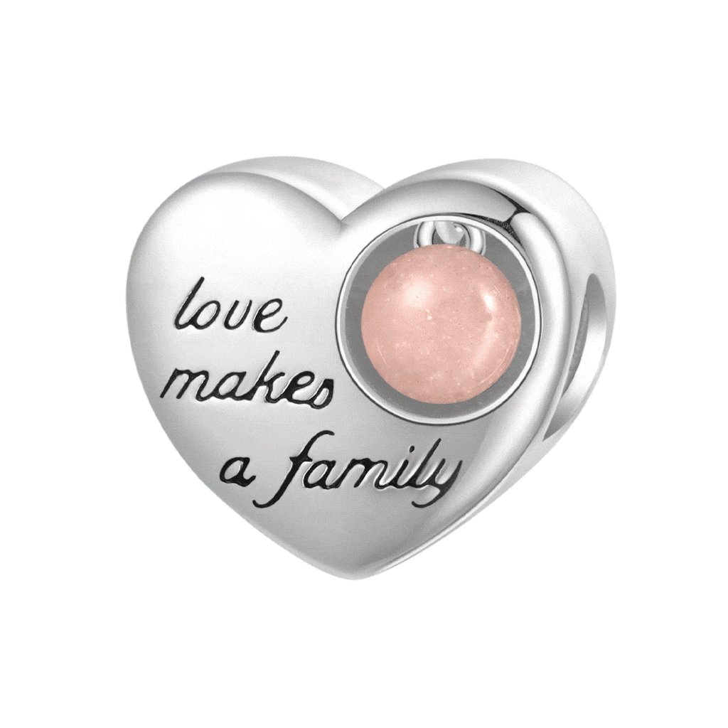 Gnoce "love makes a family" Heart Glow-in-the-Dark Charm_1