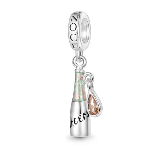 Gnoce Champagne Bottle Pendant Dangle Charm_1