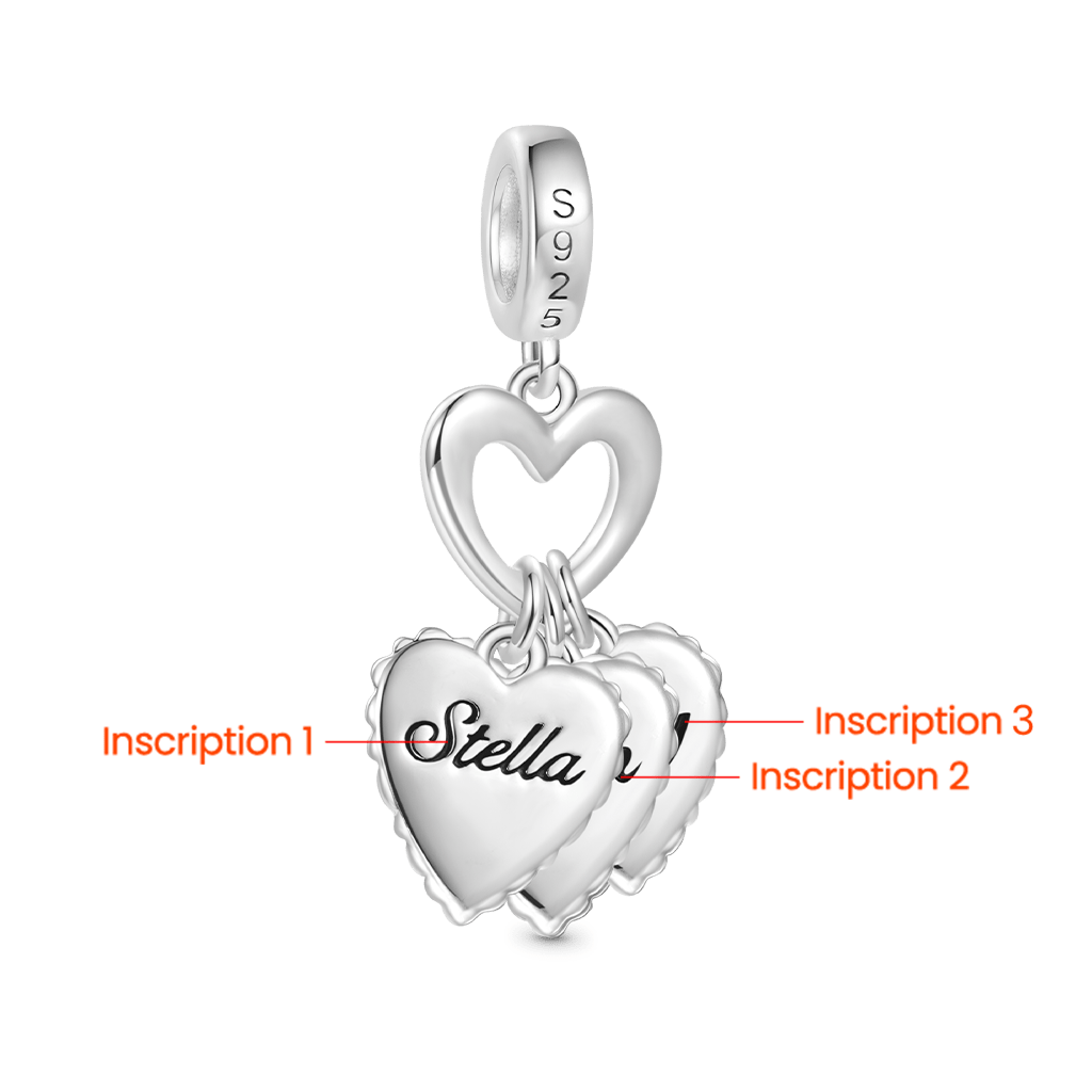 Gnoce Engravable Glow-in-the-Dark Heart Pendant Dangle Charm_4