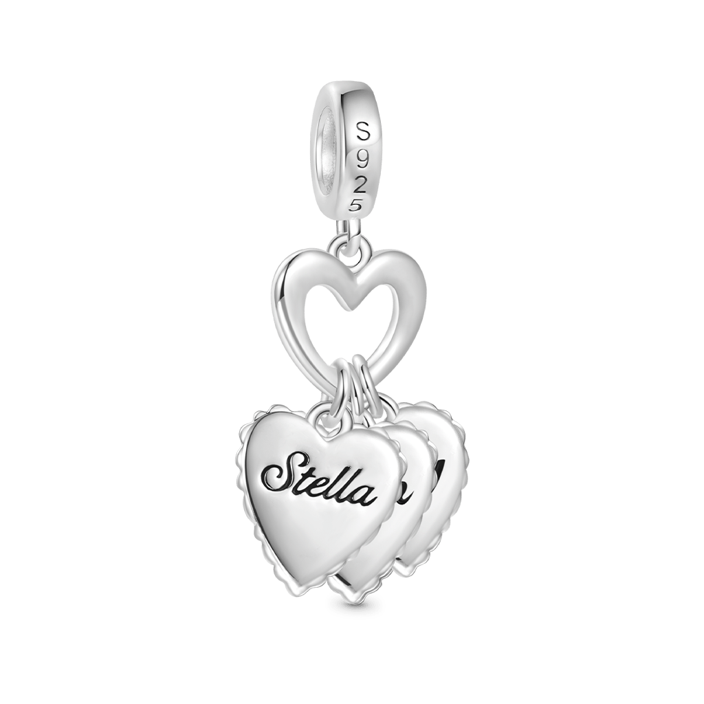 Gnoce Engravable Glow-in-the-Dark Heart Pendant Dangle Charm_3