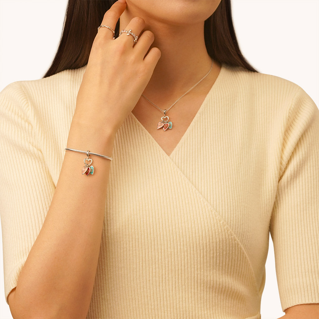 Gnoce Engravable Glow-in-the-Dark Heart Pendant Dangle Charm_6