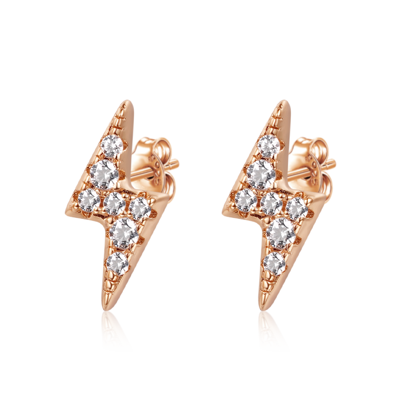 Gnoce Lightning Bolt Stud Earrings_2