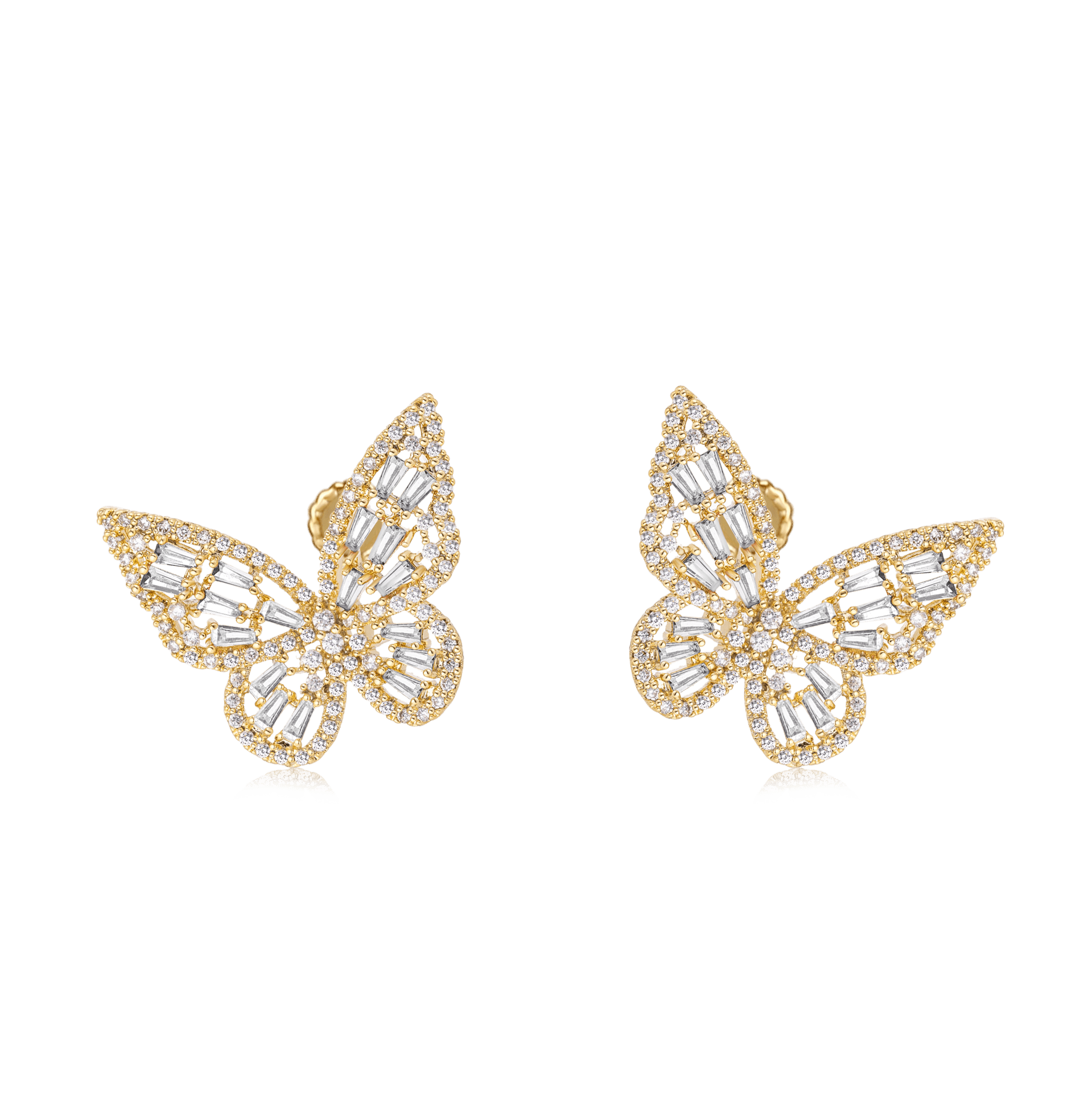 Gnoce Shiny Butterfly Ear Clips_1