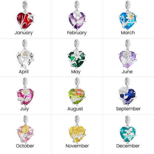 Gnoce Delicacy Birthday Flowers Pendant Dangle Charm_7