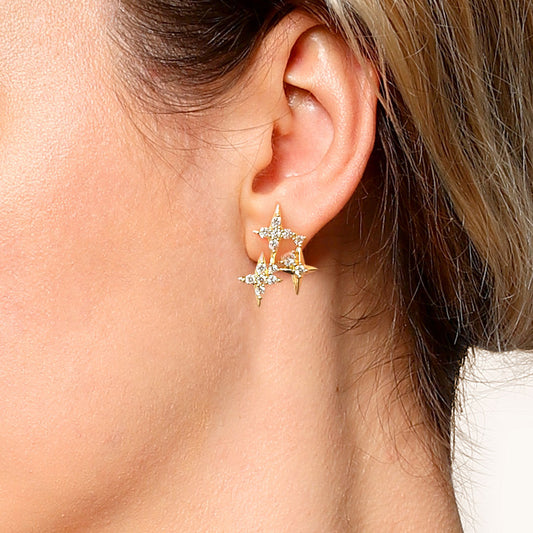 Gnoce Diamond Star Ear Clips_4