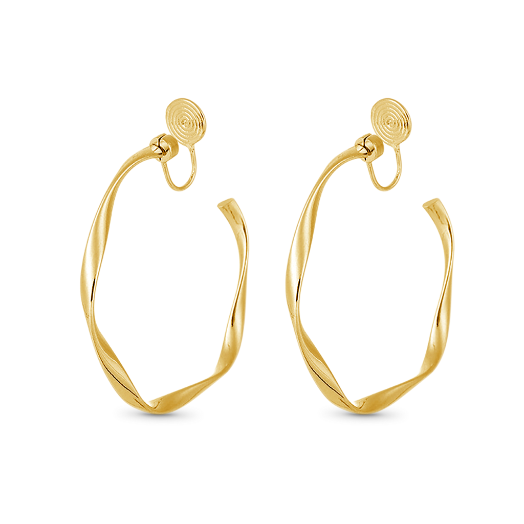 Gnoce Geometric Element Circle Ear Clips_1