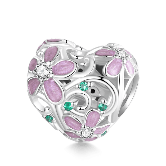 Gnoce Heart Flower Vine Charm_1