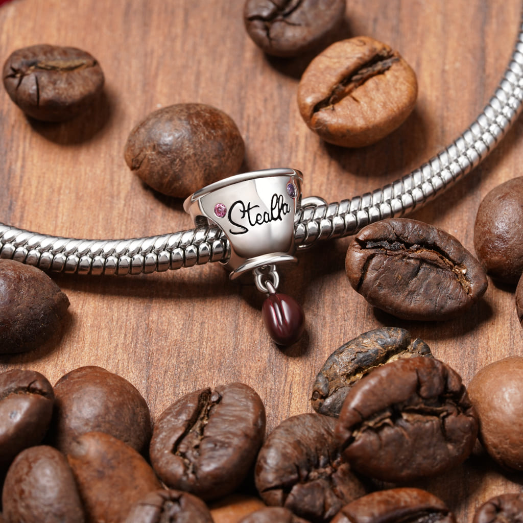 Gnoce Engravable Coffee Cup Hanging Coffee Bean Charm_4