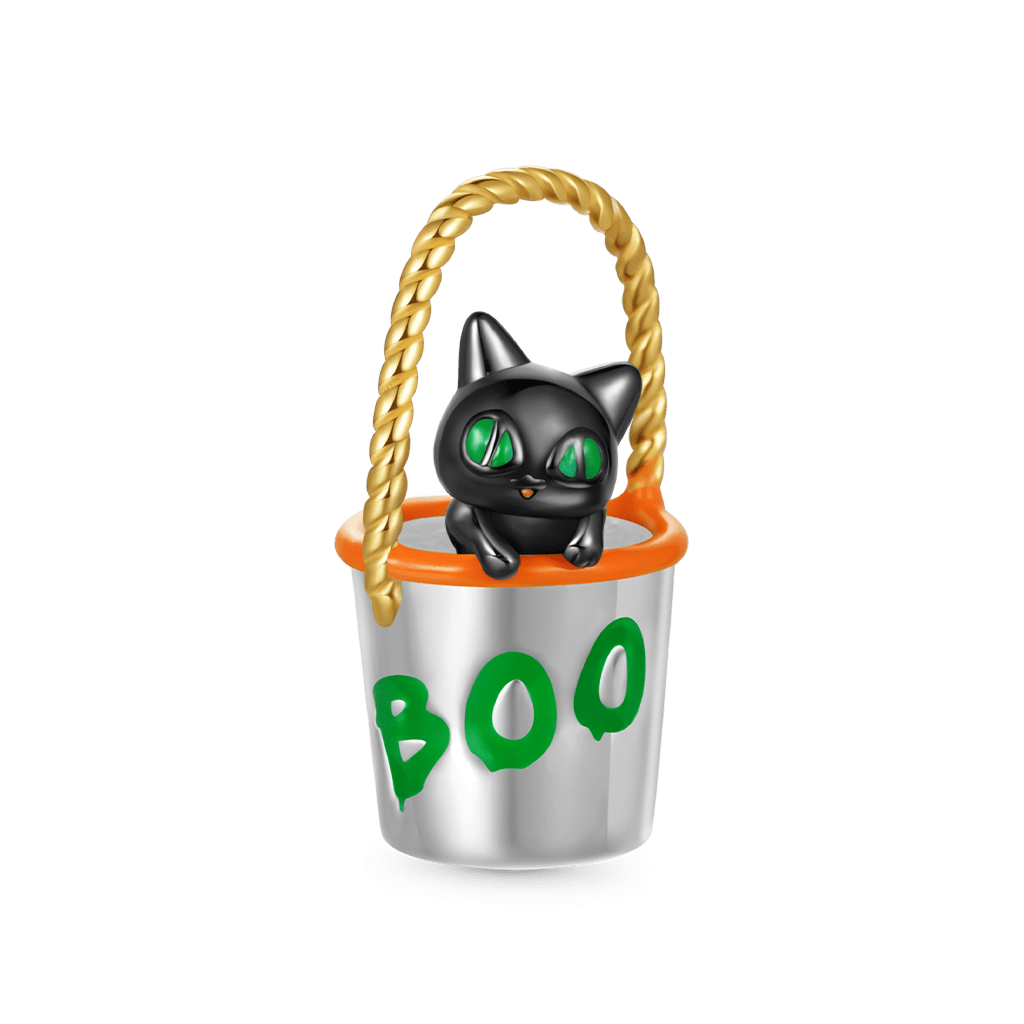 Gnoce Halloween Bucket With Removable Black Cat Charm_3