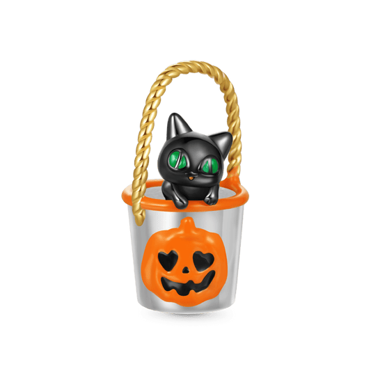 Gnoce Halloween Bucket With Removable Black Cat Charm_1