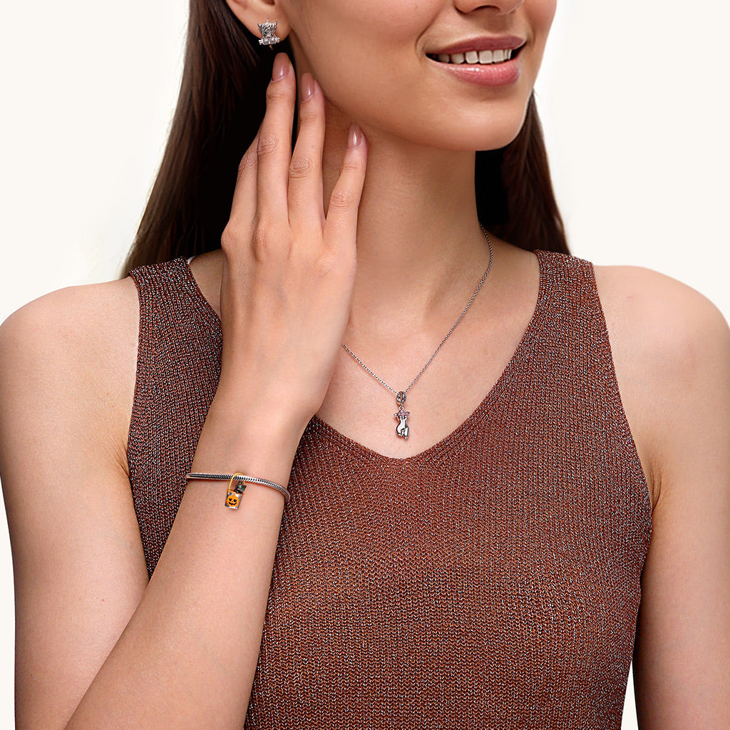 Gnoce Halloween Bucket With Removable Black Cat Charm_6