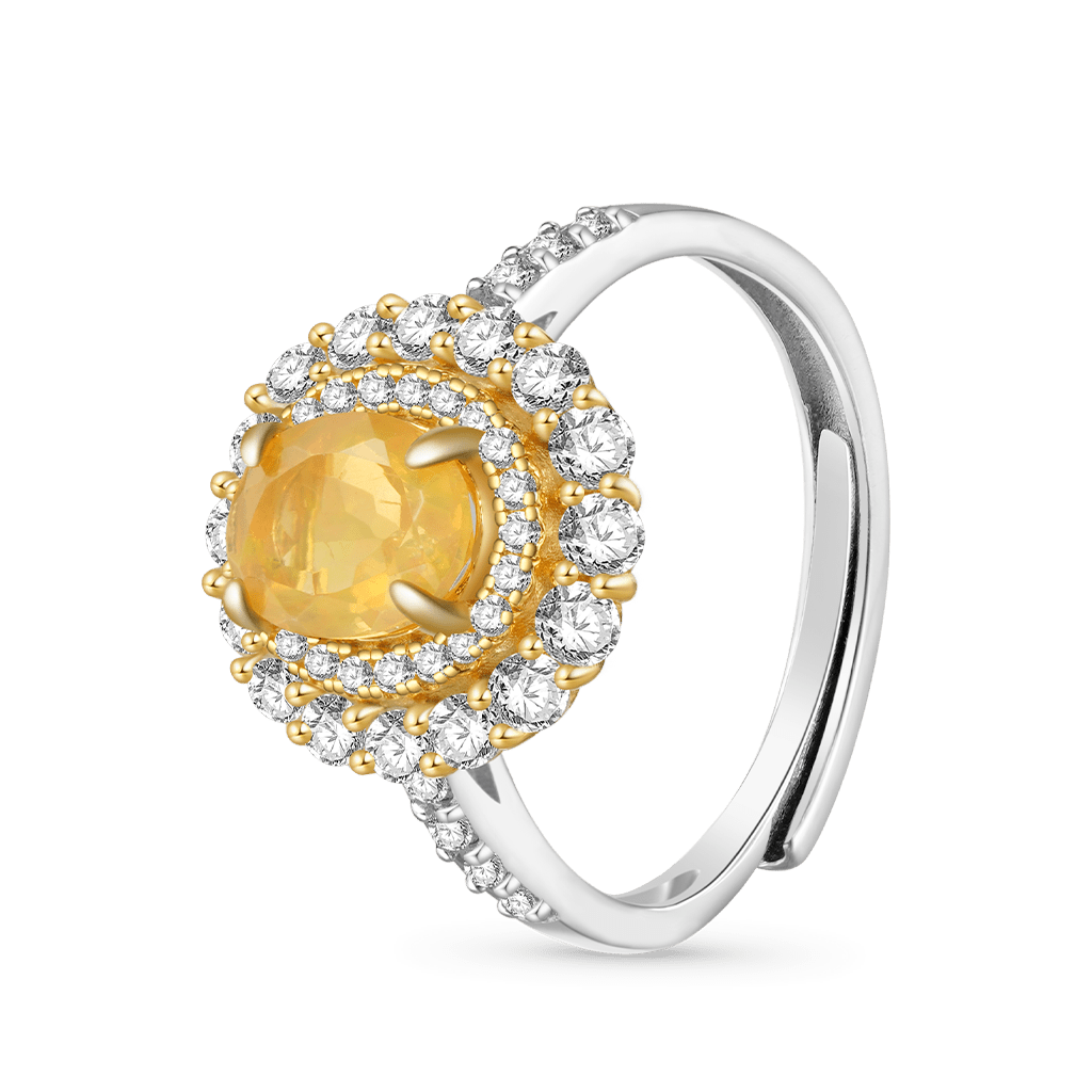 Gnoce Adjustable Oval-cut Citrine Promise Ring_2