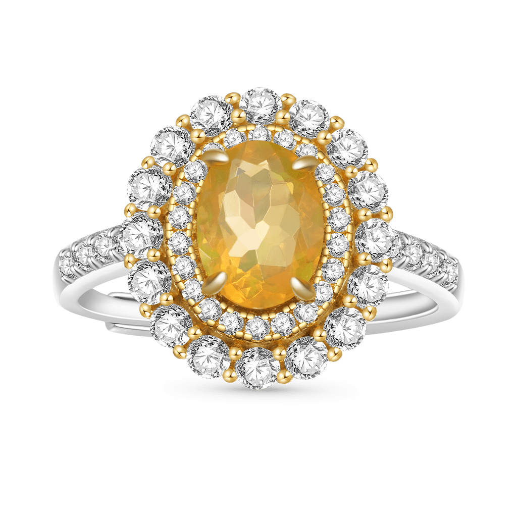 Gnoce Adjustable Oval-cut Citrine Promise Ring_1