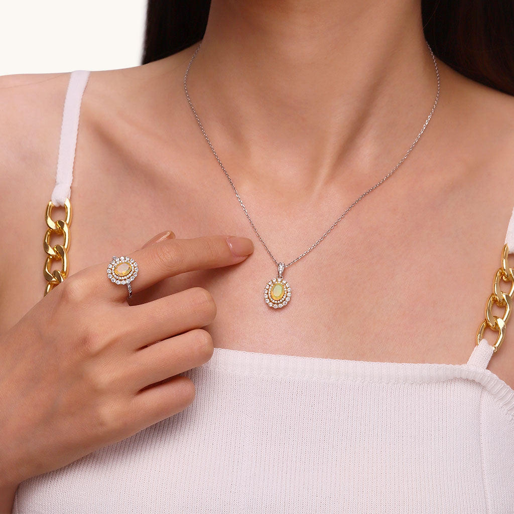 Gnoce Adjustable Oval-cut Citrine Promise Ring_4