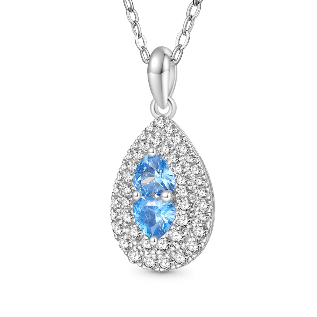 Gnoce Teardrop Birthstone Anniversary Necklace_2