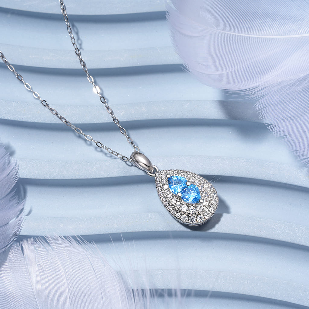 Gnoce Teardrop Birthstone Anniversary Necklace_4