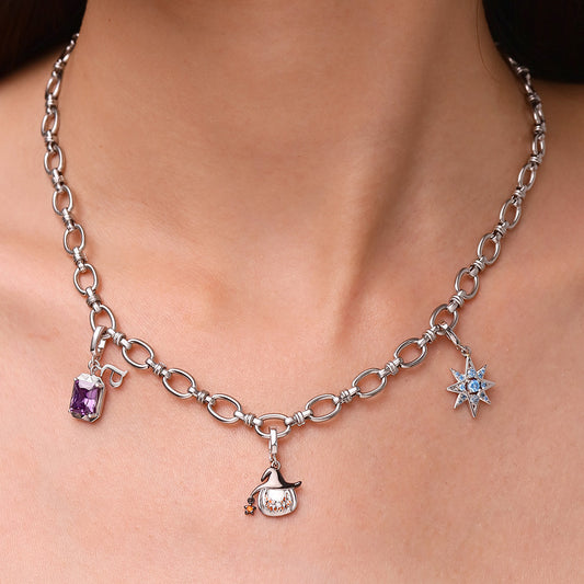 Gnoce Halloween Evil Pumpkin Clasp Clusters Charm_6