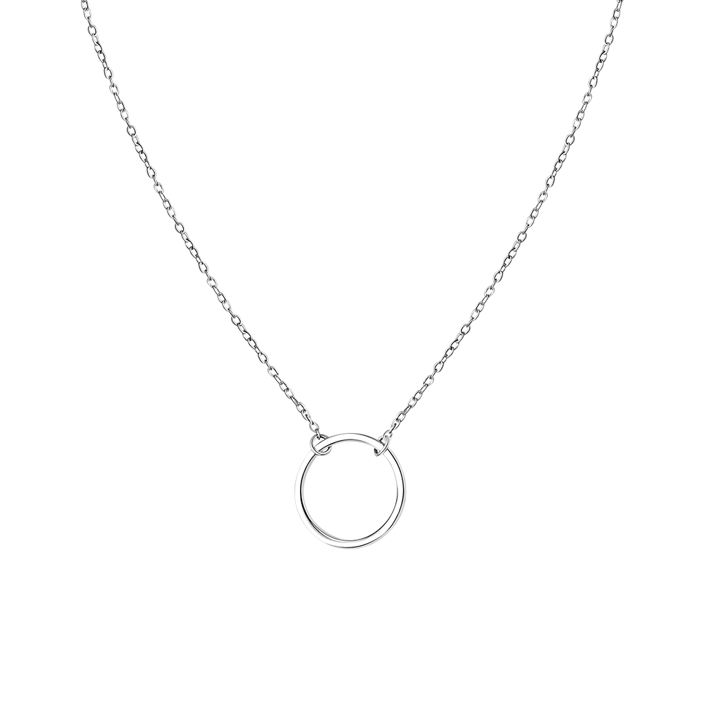 Gnoce Simple Circle Link Necklace_1