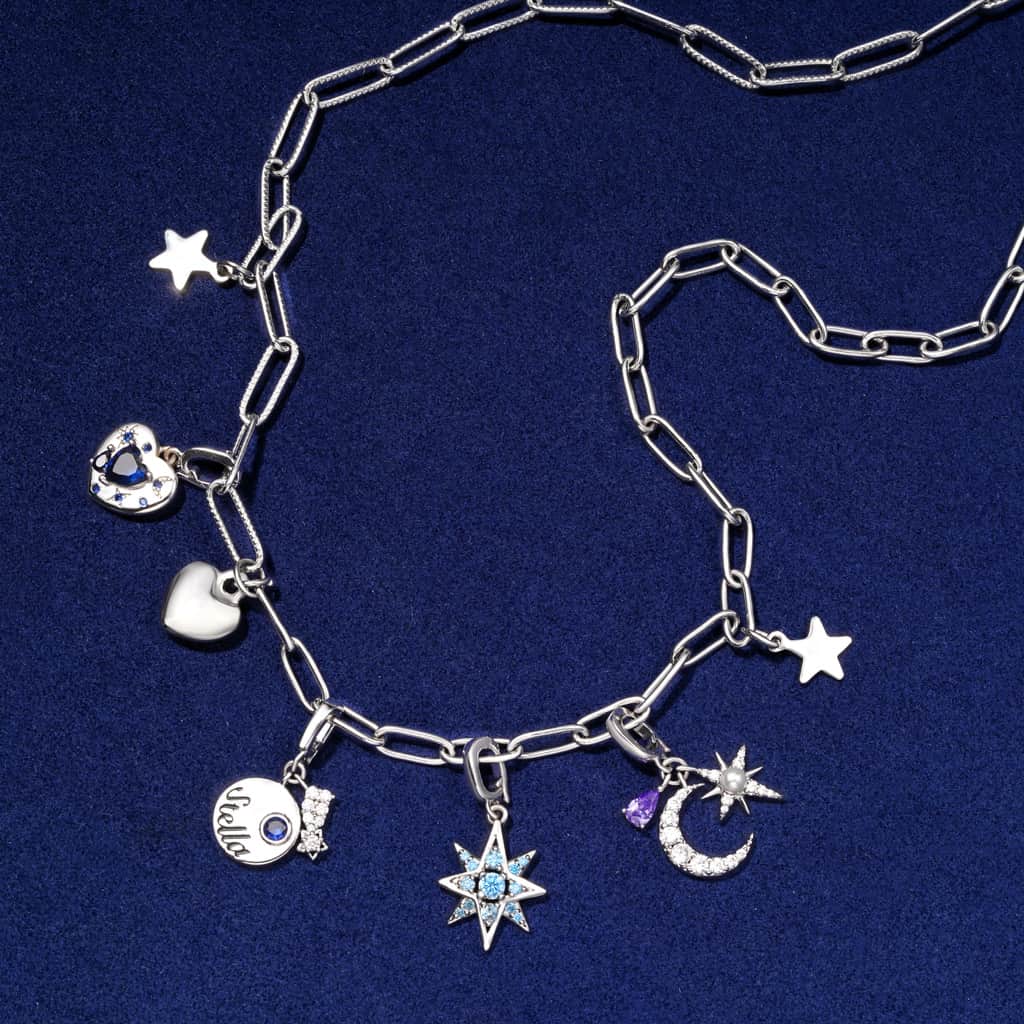 Gnoce Engravable Birthstone Shooting Star Clasp Clusters Charm_4