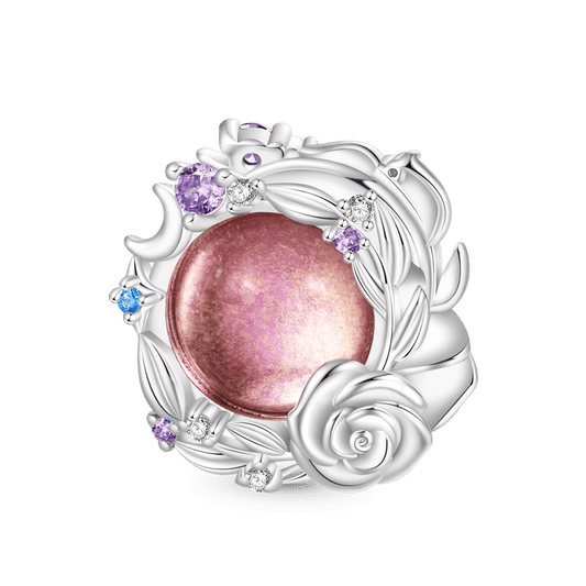 Gnoce Engravable Rose Star Moon Charm_1