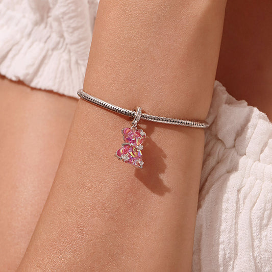 Gnoce Pink Dream Bear Pendant Dangle Charm_5