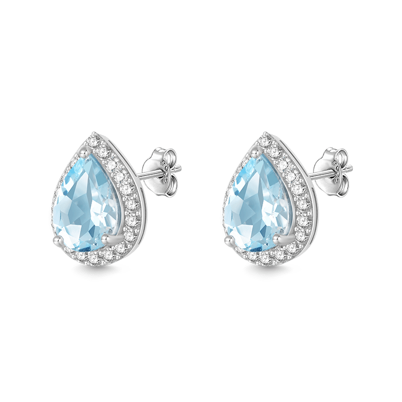 Gnoce Topaz Sky Blue Stud Earrings_1