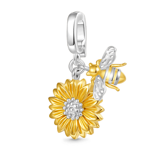 Gnoce Sunflower Bee Clasp Clusters Charm_1