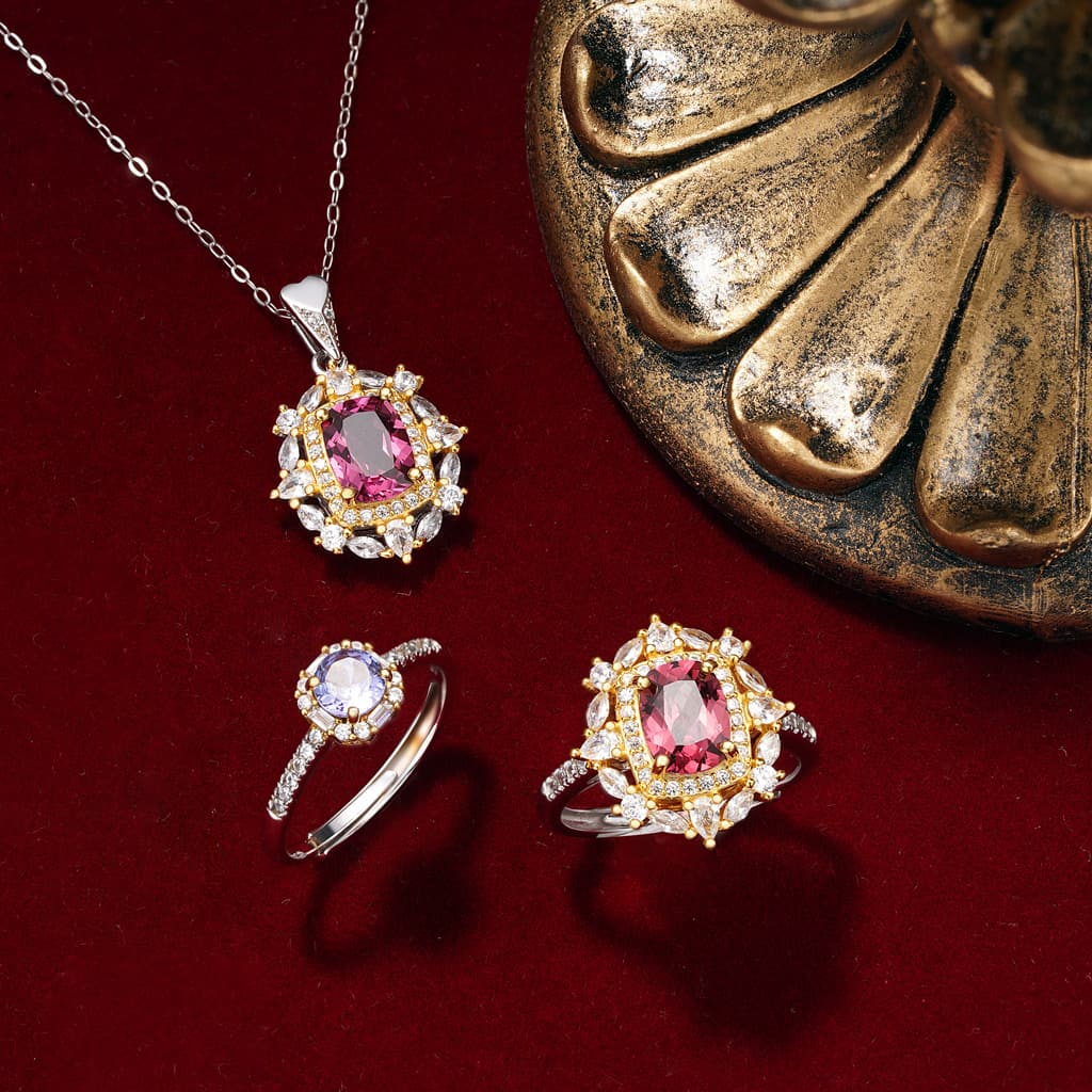 Gnoce Natural Red Garnet Necklace_4