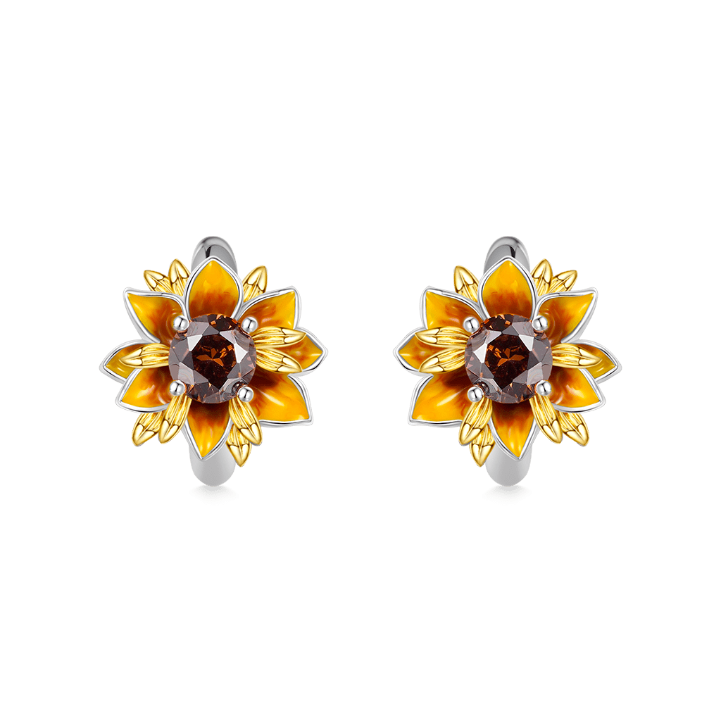Gnoce Sunflower Hoop Earrings_1