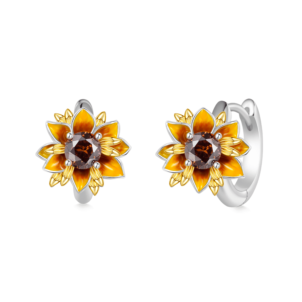 Gnoce Sunflower Hoop Earrings_2